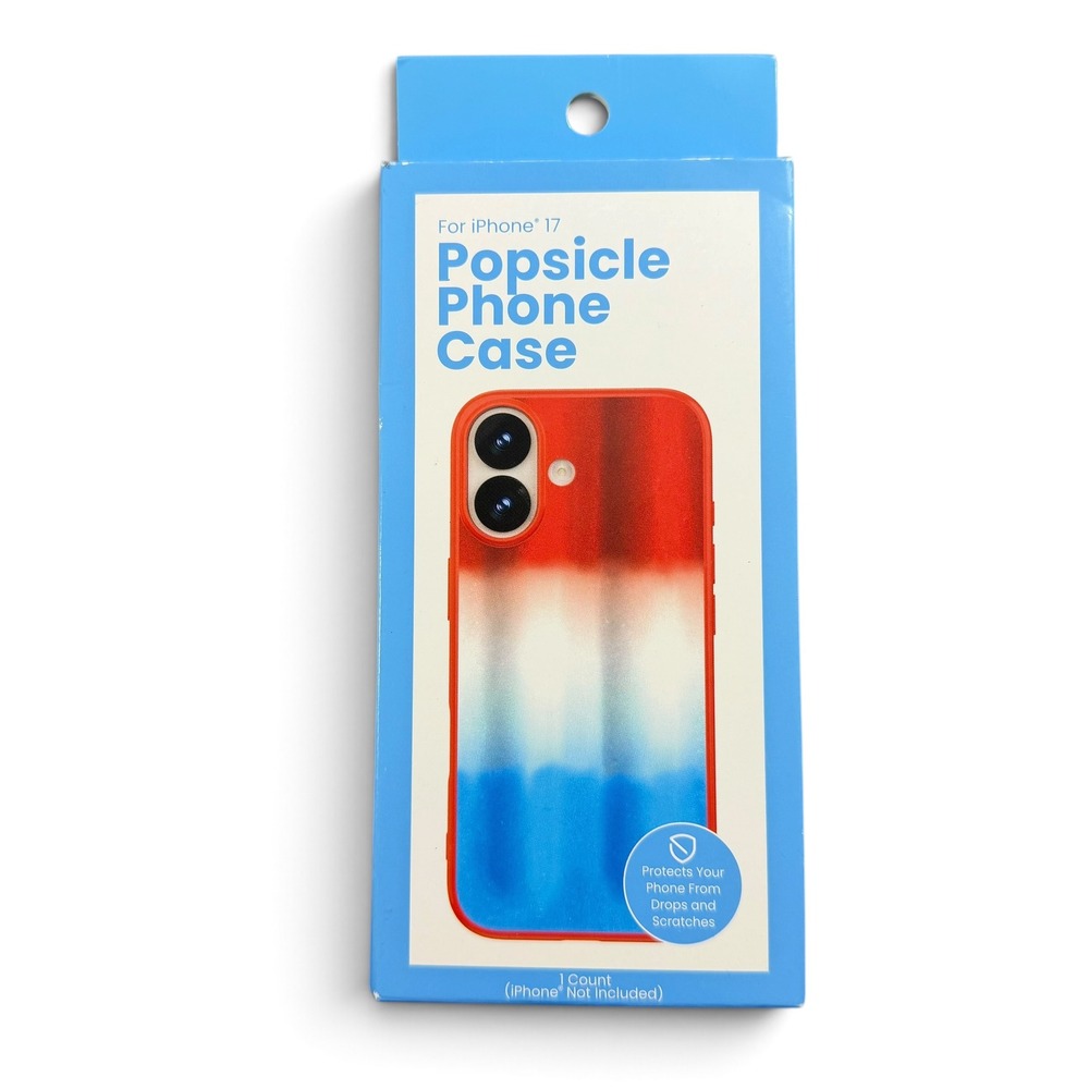 Popsicle Phone Case for iPhone 17 Red White Blue TPU Slim Cover Chug Inc
